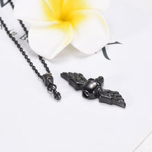 Load image into Gallery viewer, Skull With Wings Cremation Urn Necklace