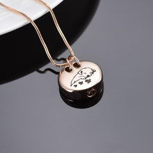 Load image into Gallery viewer, Sleeping Dog Cremation Urn Necklace