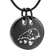 Load image into Gallery viewer, Sleeping Dog Cremation Urn Necklace