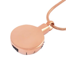 Load image into Gallery viewer, Soccer Ball Style Cremation Urn Necklace With Black Rhinestones