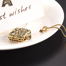 Load image into Gallery viewer, Square Shaped Tree of Life Cremation Urn Necklace