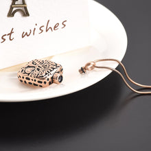 Load image into Gallery viewer, Square Shaped Tree of Life Cremation Urn Necklace