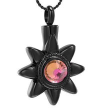 Load image into Gallery viewer, Sun Star With Rhinestone Inlay Cremation Urn Necklace