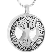 Load image into Gallery viewer, Tree of Life Cremation Urn Necklace