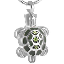Load image into Gallery viewer, Turtle Shaped Cremation Urn Necklace