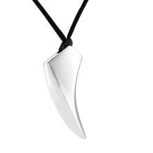 Load image into Gallery viewer, Tusk Tooth Silver Cremation Urn Necklace