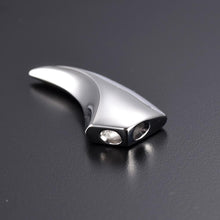 Load image into Gallery viewer, Tusk Tooth Silver Cremation Urn Necklace