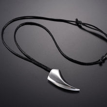 Load image into Gallery viewer, Tusk Tooth Silver Cremation Urn Necklace