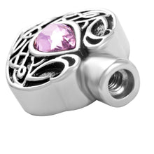 Load image into Gallery viewer, Vintage Heart Shaped Cremation Urn Necklaces With Rhinestone Gemstone