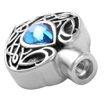 Load image into Gallery viewer, Vintage Heart Shaped Cremation Urn Necklaces With Rhinestone Gemstone