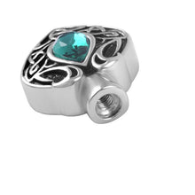 Load image into Gallery viewer, Vintage Heart Shaped Cremation Urn Necklaces With Rhinestone Gemstone