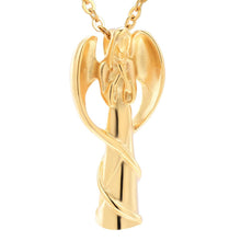 Load image into Gallery viewer, Winged Angel Cremation Urn Necklace