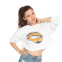 Load image into Gallery viewer, Game Day Lips Cropped Sweatshirt