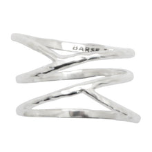 Load image into Gallery viewer, Criss Cross Sterling Silver Ring