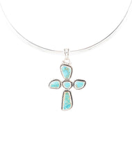 Load image into Gallery viewer, Cross Pendant and Sterling Silver Necklace