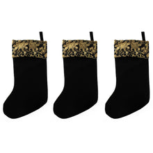 Load image into Gallery viewer, Set of 3 Felt Santa, Reindeer Christmas Stockings 16 Inches