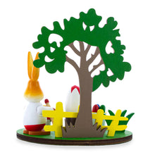 Load image into Gallery viewer, Wooden Bunny Figurine Decorating Easter Eggs