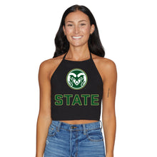 Load image into Gallery viewer, Colorado State Black Halter Top