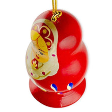 Load image into Gallery viewer, 6 Wooden Dolls Christmas Ornaments