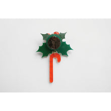 Load image into Gallery viewer, Christmas Candy Cane Button Cover by Laliblue