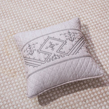 Load image into Gallery viewer, DaDa Bedding Whimsical Lavender Purple Grey Yarn Dyed Euro Pillow Sham Cover, 26" x 26 (JHW866)