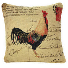 Load image into Gallery viewer, DaDa Bedding Glamorous Country Rooster Elegant Throw Pillow Cushion Cover - 18" - 1-Piece