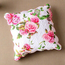 Load image into Gallery viewer, DaDa Bedding Romantic Roses Spring Floral Pink Euro Pillow Sham Cover, 26" x 26" (JHW879)