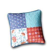 Load image into Gallery viewer, DaDa Bedding Set of 2-Pieces Bohemian Vibes Patchwork Floral Throw Pillow Covers, 18" x 18" (JHW878)