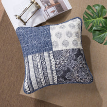 Load image into Gallery viewer, DaDa Bedding Set of 2-Pieces Bohemian Denim Blue Elegance Throw Pillow Covers - 18” x 18" (JHW660)