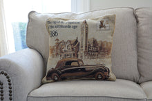 Load image into Gallery viewer, Tache Drive Benz into Town Big Ben London Postcard Vintage Throw Pillow Cover (16543)