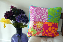Load image into Gallery viewer, Tache 2 Piece Cotton Colorful Flower Power Party Patchwork Cushion Cover (FloralPatchwork-CC)