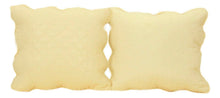 Load image into Gallery viewer, Tache Yellow Diamond Matelasse Scalloped Buttercup Puffs Cushion Covers / Euro Sham