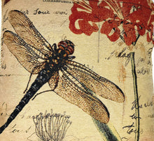 Load image into Gallery viewer, Tache Fly High Dragonfly European Postcard Tapestry Woven Throw Pillow Cover (15044)