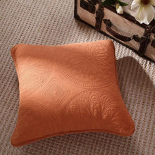 Load image into Gallery viewer, Tache Cotton Stone Washed Rustic Orange Medallion Tuscany Sunrise Cushion Covers / Euro Sham (JHW-595)