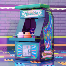Load image into Gallery viewer, Galbricka Minifig Arcade Machine made using LEGO parts - B3 Customs