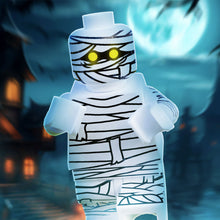 Load image into Gallery viewer, Halloween Mummy Minifig made using LEGO parts
