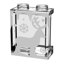 Load image into Gallery viewer, Winter Village Window with Reindeer made 1x2x2 Panel - B3 Customs