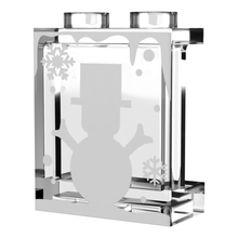 Load image into Gallery viewer, Winter Village Window with White Snowman 1x2x2 Panel - B3 Customs