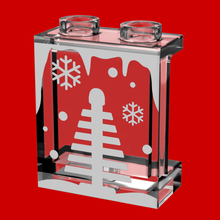 Load image into Gallery viewer, Winter Village Window with Christmas Tree 1x2x2 Panel - B3 Customs