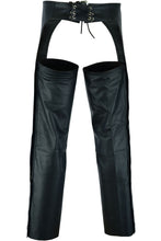 Load image into Gallery viewer, Leather Guard  Unisex leather motorcycle chaps - Black