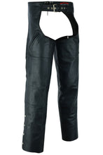 Load image into Gallery viewer, Leather Guard  Unisex leather motorcycle chaps - Black