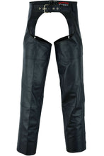 Load image into Gallery viewer, Leather Guard  Unisex leather motorcycle chaps - Black