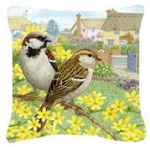 Load image into Gallery viewer, House Sparrows by Sarah Adams Canvas Decorative Pillow ASAD0677PW1414