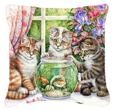Load image into Gallery viewer, White Tabby by Debbie Cook Canvas Decorative Pillow CDCO325APW1414