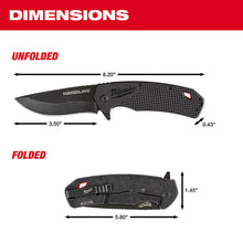 Load image into Gallery viewer, Milwaukee 48-22-1999 3.5 in. HARDLINE™ Smooth Recurve Drop Point Blade Pocket Knife