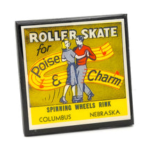 Load image into Gallery viewer, Vintage Roller Skating Rink Drink Coaster Set - Let's Roll