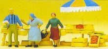 Load image into Gallery viewer, Preiser 10056 HO Scale Vendors -- Flower Stand w/Customers