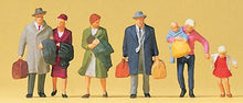 Load image into Gallery viewer, Preiser 10511 HO Scale Pedestrians -- Walking Passengers pkg(7)