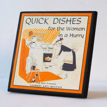 Load image into Gallery viewer, Funny Vintage Cookbook Cover Kitchen Coasters