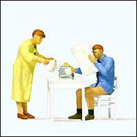 Load image into Gallery viewer, Preiser 28116 HO Scale Individual Figure -- Eating Breakfast